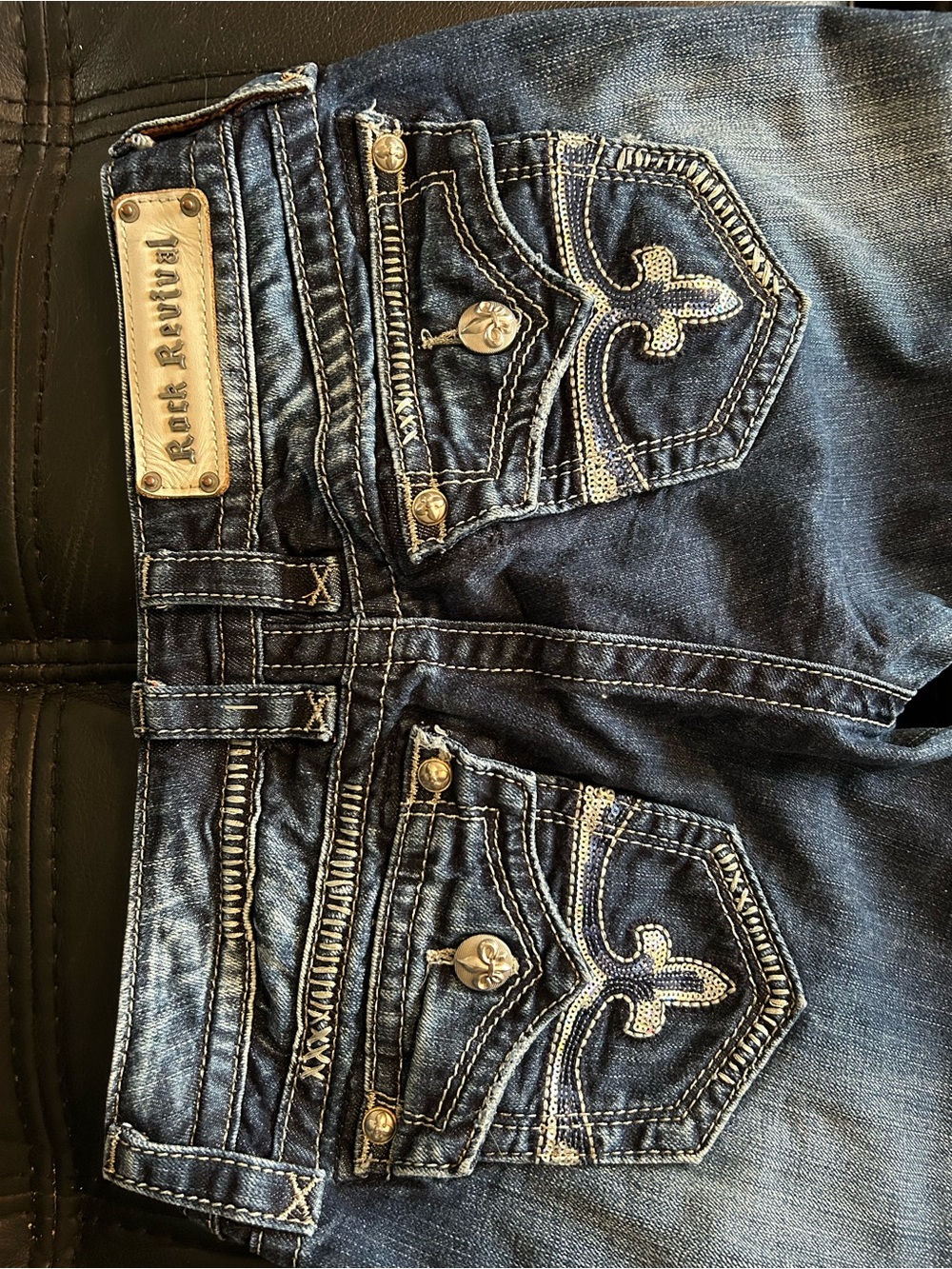 Rock Revival Women’s Dark Blue Boot Cut Jeans (*see note)